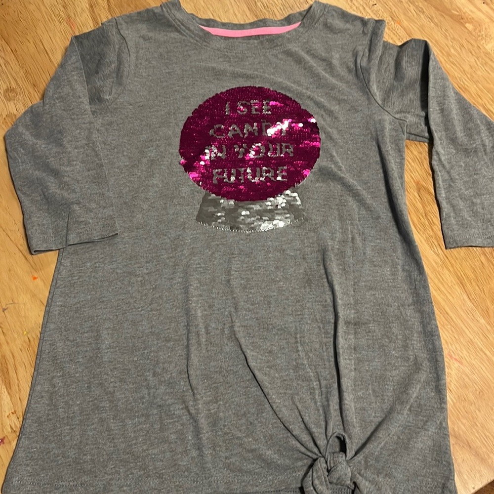 4 items for $9
 Girls Cat Jack Crystal Ball Sequin Star shirt
